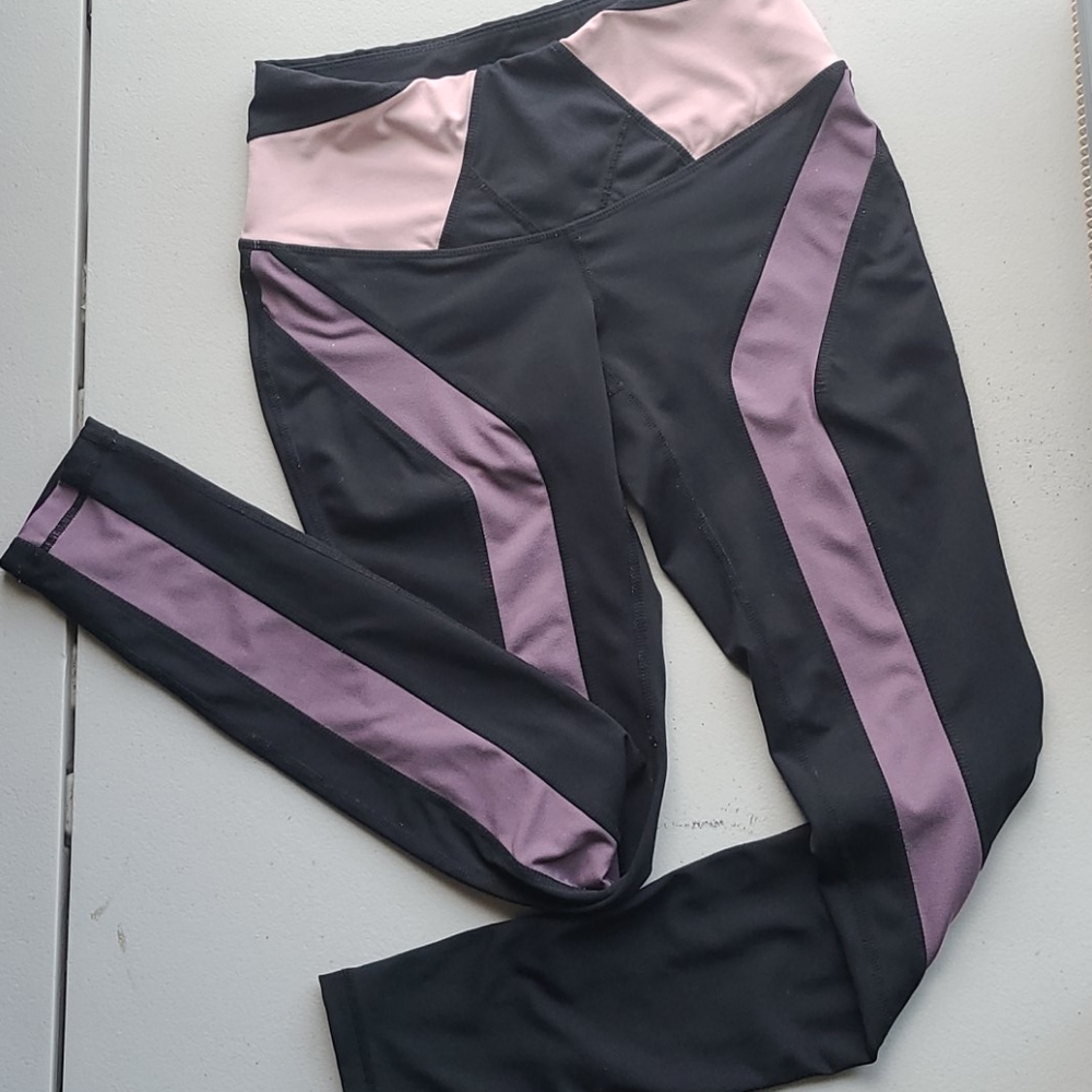 Cynthia Rowley Atletic Workout Black Long Leggings